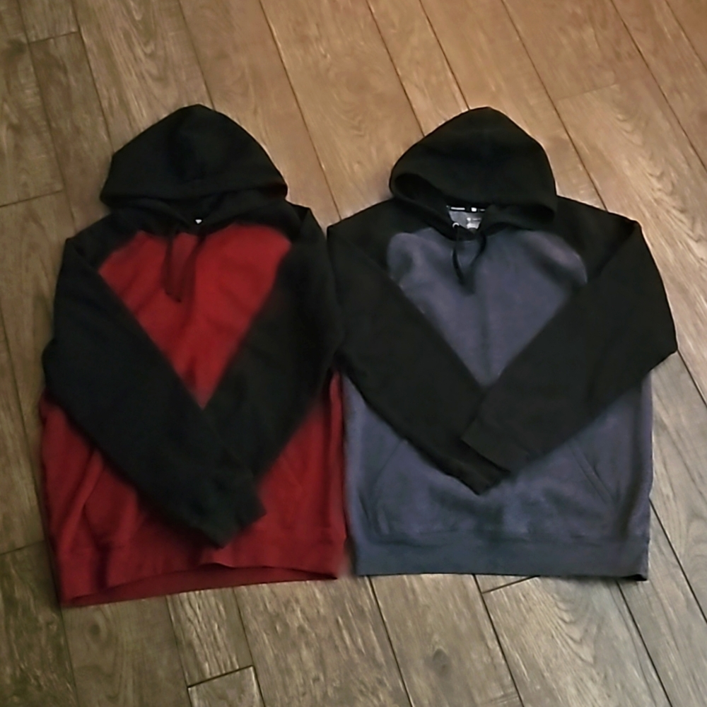 Tek Gear Red and Gray Hoodies